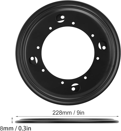 5 Pack 9 Inch Round Lazy Susan Hardware, 5/16 inch Thick Rotating Swivel Lazy Susan Turntable Bearing Plate for Kitchen, Restaurant, Black