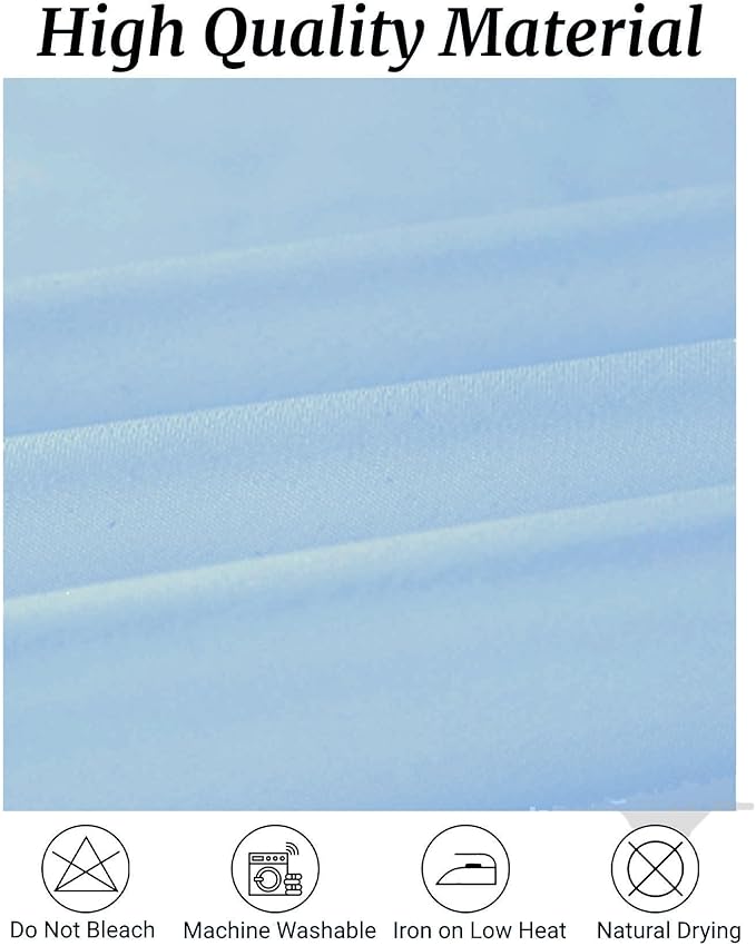 Fokitut 6 Pack Round Tablecloth, 70 Inch, Stain Resistant and Wrinkle Polyester Table Cloth, Fabric Table Cover for Kitchen Dining, Wedding, Party, Holiday Dinner-Blue Mist