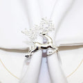 [New Napkin Rings Set of 8 Siliver Set of 8 Napkin Rings Christmas, Holidays, Thanksgiving (Deer-5)
