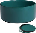 Ceramic Dog Bowls, Non Slip Dog Food and Water Bowl with Silicone Base, Heavy Pet Feeding Bowl for Small, Medium, and Big Dogs (Green, 6 Inches)