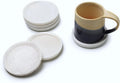 Marble Coasters Set of 6 with Raised Edges | 4 inch Dia | 100% Real Marble Drink Coasters | Modern Home Decor |