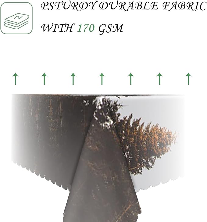 54x78 Inch Nature Rectangular Tablecloth Bird Autumn Forest Table Cloth Waterproof Durable Table Cover for Holiday Picnic Outdoor BBQ Decor