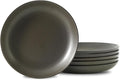 Dinner Plates Set of 6, 10 Inch Stoneware Plates for Salad, Appetizer, Dessert, Farmhouse Dinnerware Dishes for Christmas Thanksgiving Gift, Microwave & Dishwasher Safe, Matte Black