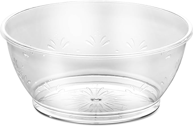 Clear Mini Plastic Bowls - (Bulk Case Pack of 1000) 6 Oz Disposable Premium Hard Plastic Dessert Bowls for Serving, Weddings, Catering, Parties, Ice Cream, Salsa, Home or Event Party Supplies