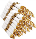 400PCS Pre Rolled Gold Plastic Silverware Sets by Joyido