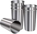 Ruisita 6 Pack 20 oz Stainless Steel Cups Metal Shatterproof Stackable Pint Drinking Cups for Adults or Kids (20 oz/600 ml)