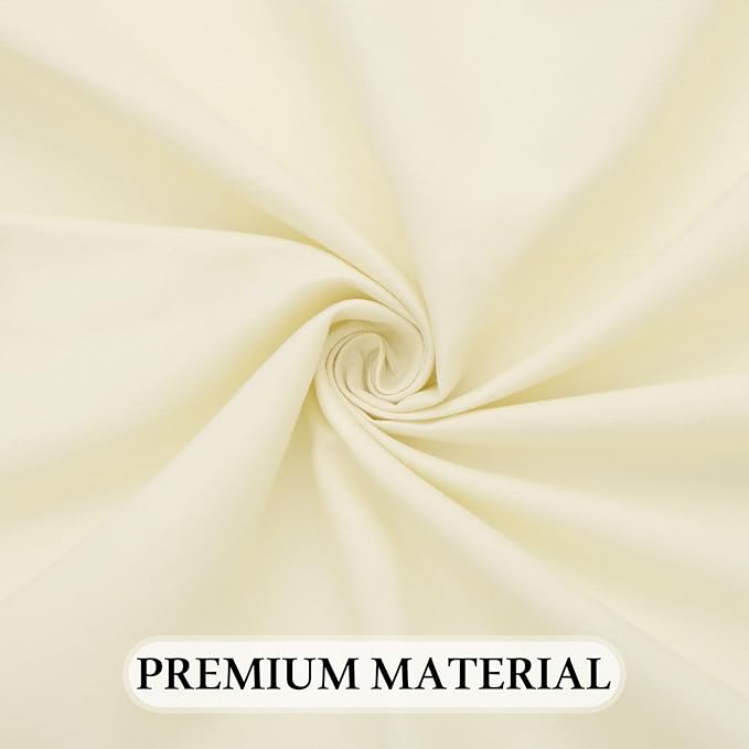 8 Pack Beige Tablecloth 60 x 102 Inch Rectangular Table Cloth for 6 Foot Rectangle Tables, Wrinkle Resistant Washable Polyester Fabric Table Covers for Wedding Party Banquet Buffet and Camping