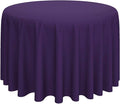 Lann's Linens - 108" Round Premium Tablecloth for Wedding/Banquet/Restaurant - Polyester Fabric Table Cloth - Purple