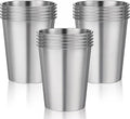 15 Pack Stainless Steel Cups for Kids and Adult Pint Tumbler Metal Cups Stackable Tumbler Shatterproof Metal Drinking Glasses for Travel Outdoor Camping (8 OZ)
