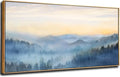 YJYart Canvas Wall Art Misty Forest Gold Wall Decor Nature Painting Modern Artwork for Bedroom Kitchen Office Wall Decorations 24x48 Inch