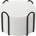 Silicone Coaster Set of 12 with Holder, Drinks Coasters, Beer & Coffee, Suitable for All Cups, Hot or Cold, Anti-Slip, Non-Stick, Anti-Overflow Tabletop Protection and Decor (12 Pcs, White)