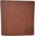 Nikalaz Set of 6 Placemats Made of Recycled Leather (18"x13", Dirty Brown)
