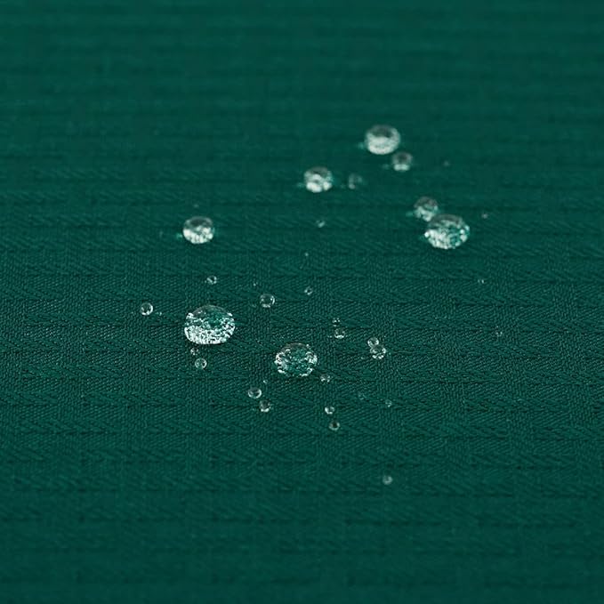 maxmill Weaved Texture Tablecloth Water Resistance Antiwrinkle Spillproof Soft Washable Christmas Table Cloth for Dining Room, Banquet Parties Holiday Dinner, Rectangle 60 x 108 Inch, Hunter Green