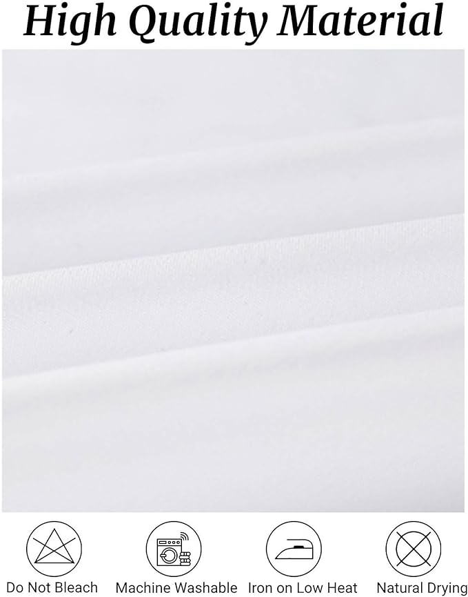 Fokitut 6 Pack Round Tablecloth, 120 Inch, Stain Resistant and Wrinkle Polyester Table Cloth, Fabric Table Cover for Kitchen Dining, Wedding, Party, Holiday Dinner-White