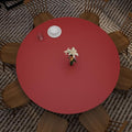 Round Table Cover Protector - Can Be Used On Both Sides Waterproof and Easy to Clean Good Flatness Used for Dining Table(Black+Wine Red Dia.41Inch)
