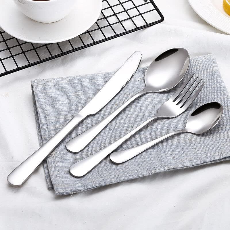 HornTide 16-Piece Flatware Sets Dinner Knife Fork Spoon Teaspoon, 4-Piece Place Setting Service for 4 Person Stainless Steel Mirror Polishing, Ideal for Home, Kitchen and Restaurant - Image 2