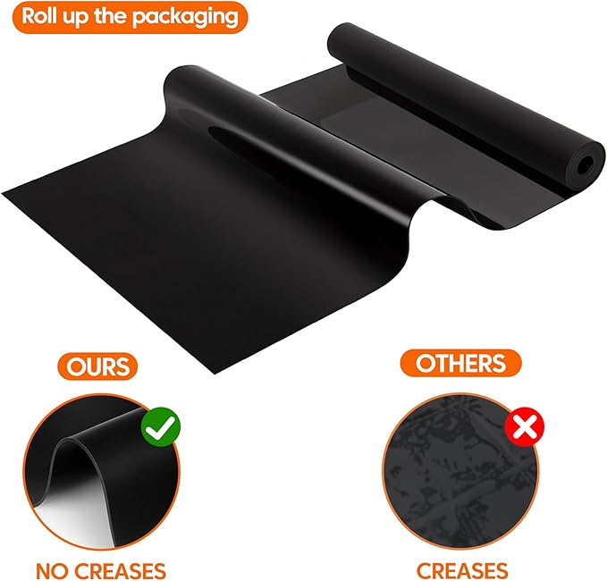 Large Silicone Mats for Kitchen Counter,16" x 72" Heat Resistant Silicone Mat,Food Grade Silicone Pastry Mat,New Skin-Friendly Material Silicone Countertop Protector Mat,Freely Cuttable,Black