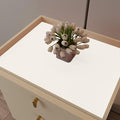Leather Nightstand Cover,1.8mm Thick,15.75x23.6 Inch end Table Cover,Side Table Cover,Bedside Table Cover,Bedside Tablecloth.(White+White,15.75x23.6)