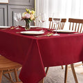 maxmill Square Tablecloths Swirl Design Spillproof Wrinkle Free Heavy Weight Soft Table Cloth for Circular Table Cover of Buffet Banquet Parties Holiday Dinner Square 70 x 70 Inch Red