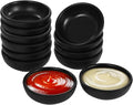 12 Pcs Soy Sauce Dish, 1.7 oz Black Dipping Bowls, Stackable Pinch Bowls, Unbreakable Small Bowl for Dips, Dip Bowl for Parties Parties, BBQs, Restaurants