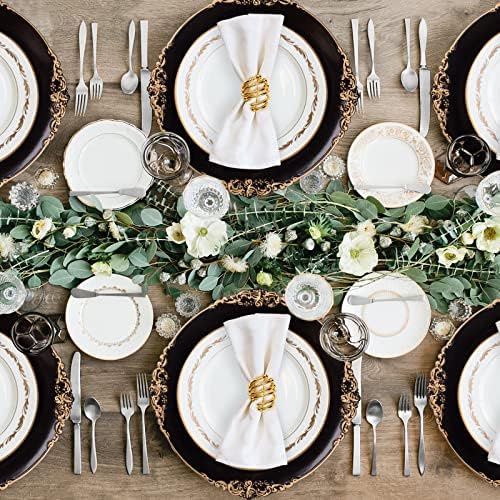 MAONAME Black Charger Plates Set of 6, Plate Charges for Dinner Plates - Image 3