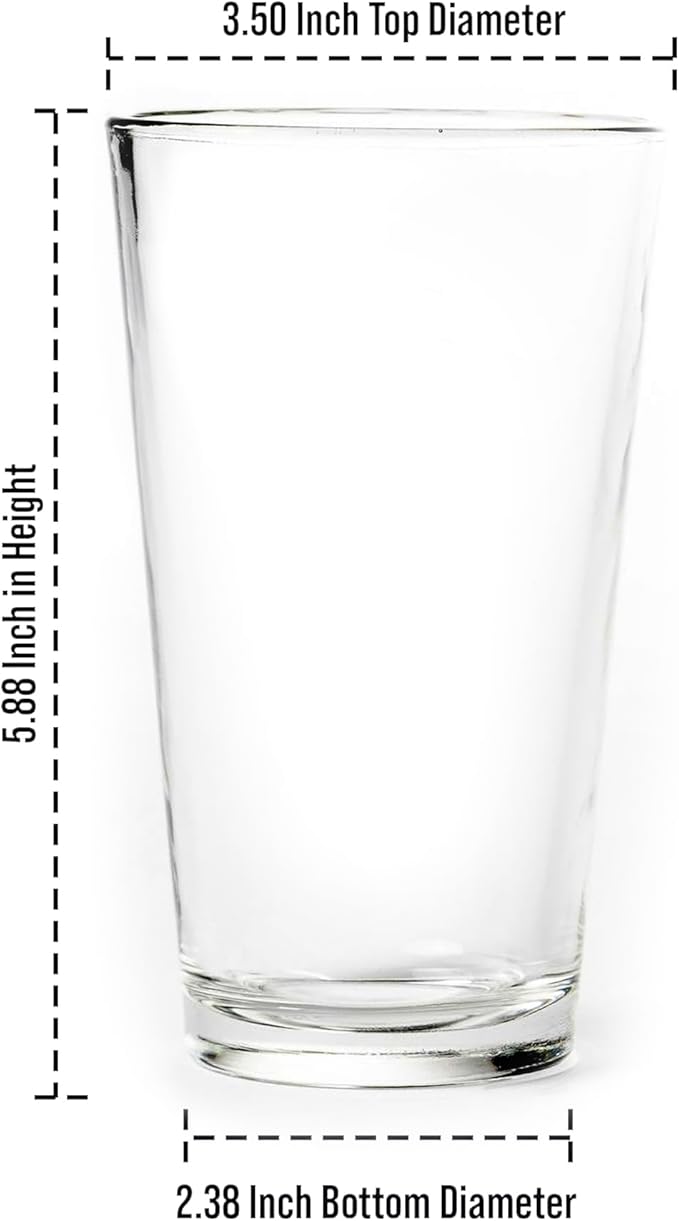 Black Lantern Pint Glass Wild and Nature Forest Animal Beer Glass - 16oz. Drinking Glass