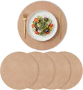 Artoid Mode Pink Faux Leather Placemats Set of 4, 15 Inch Waterproof Wipeable Heat Resistant Vinyl Place Mats, Reversible Table Mats for Spring Kitchen Dining Decor