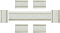 PIGCHCY Luxurious Placemats and Table Runner Set, Stylish Durable Placemats Set of 6 for Home Wedding Hotel Decoration (Beige White)