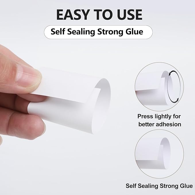 Germiwipe Napkin Band Pack of 2,500,Napkin Rings Self Adhesive,Silverware Wraps Bands (White, 2500pcs)