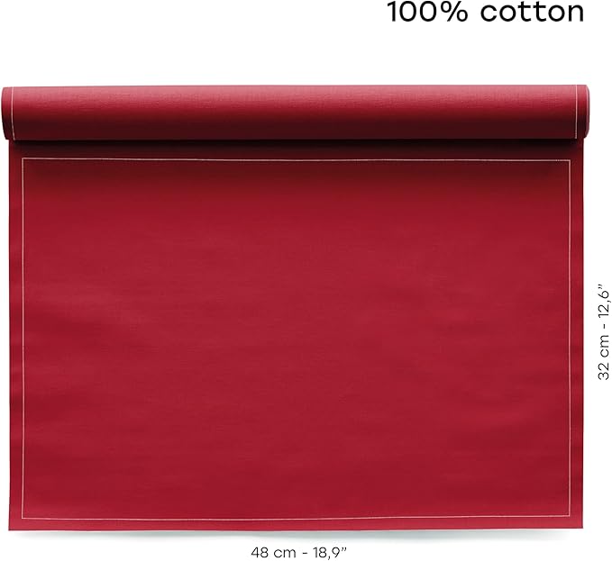 Mydrap Cotton Placemat - Lipstick Red