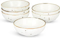 Esfour Round Porcelain Bowls - 20 Ounce - Set of 6 - Microwave, Oven, Dishwasher-Safe, Scratch Resistant, Porcelain Durable Small Dishes Bowls for Cereal, Salad, Pasta, Soup Dessert - Assorted Classic