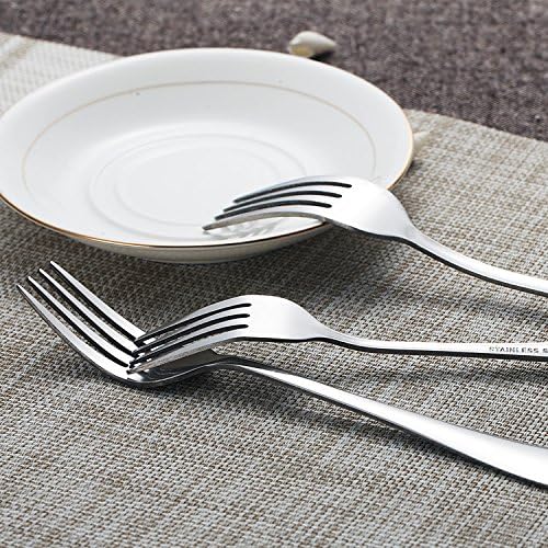 HornTide 6-Piece Dinner Forks Set 4 Tines Table Fork Flatware Stainless Steel Mirror Polishing 7-Inch 18cm, Ideal for Home, Kitchen and Restaurant - Image 6