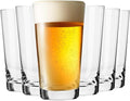 Krosno Classic Beer Glasses, Set of 6, 17.9 oz, Lager, Pilzner, Wheat Beer, Pint Glasses, Pure Collection, Dishwasher Safe, Made in Europe