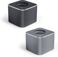 Aluminum Single Hole Pen Stand - Durable Fountain Pen Holder for Desk Display, Non - Slip Base, Minimalist Office/Home Organizer(Black+Grey,2P)