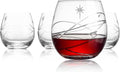 SHOSHIN Space Stemless Wine Glass Set of 4-15Oz,Hand-Cut Wine Glasses,Premium Wine glass for The Space Enthusiast- Planets and Stars Crystal Drinking Glasses,Best wine Gifts