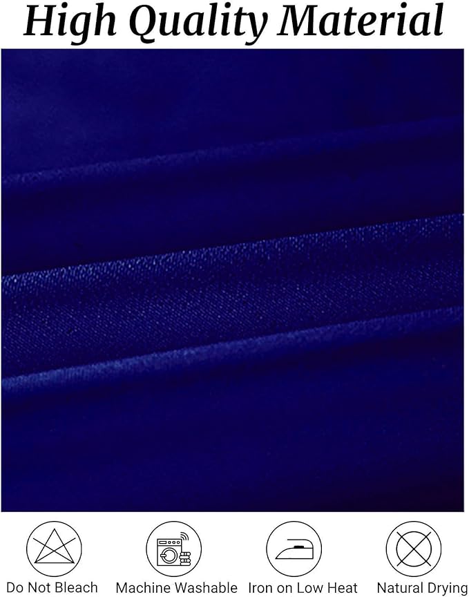 Fokitut 6 Pack Round Tablecloth, 90 Inch, Stain Resistant and Wrinkle Polyester Table Cloth, Fabric Table Cover for Kitchen Dining, Wedding, Party, Holiday Dinner-Royal Blue