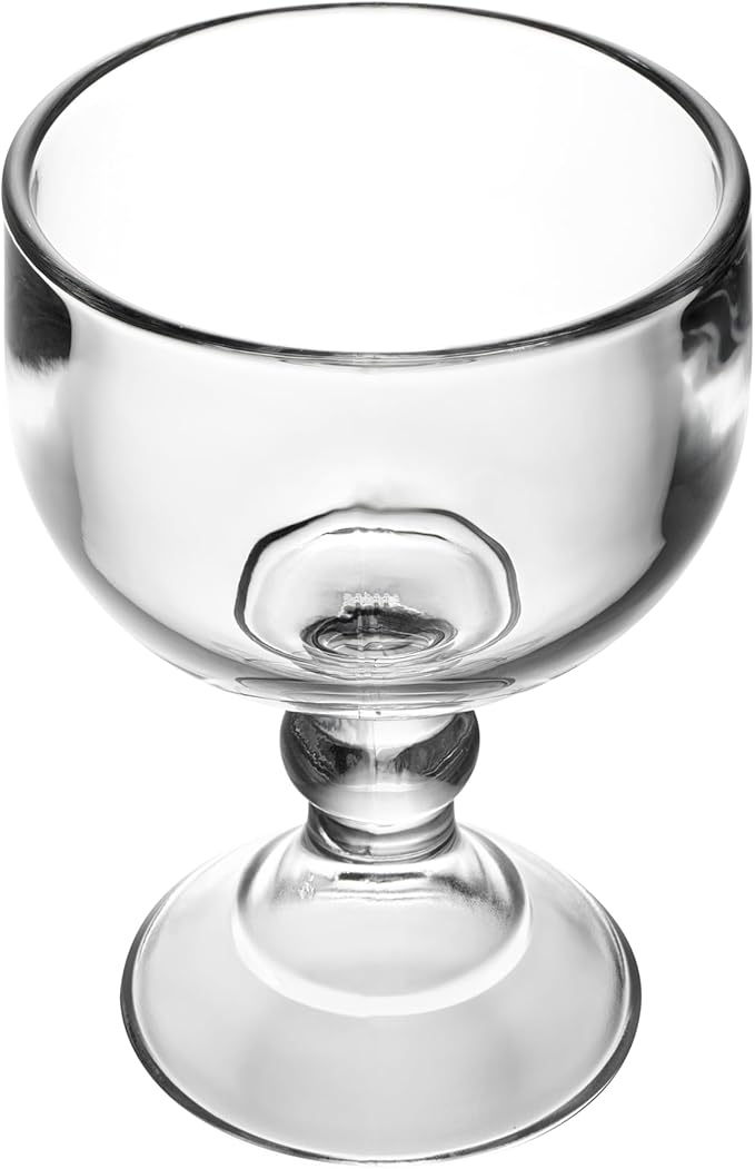 Restaurantware-Vetri 18 Ounce Schooner Beer Glasses, 6 Stemmed Shrimp Cocktail Glasses - No Lead, Dishwashable, Clear Glass Goblets, Suitable For Coronitas, Margaritas, Tequila, Or Whiskey Sour