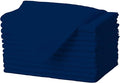 Gee Di Moda Cloth Napkins - 17 x 17 Inch Navy Blue Dinner Napkins - Set of 12 Soft & Absorbent Washable Fabric Cloth Table Napkins with Hemmed Edges for Hotel Restaurant, Holiday Parties & Wedding