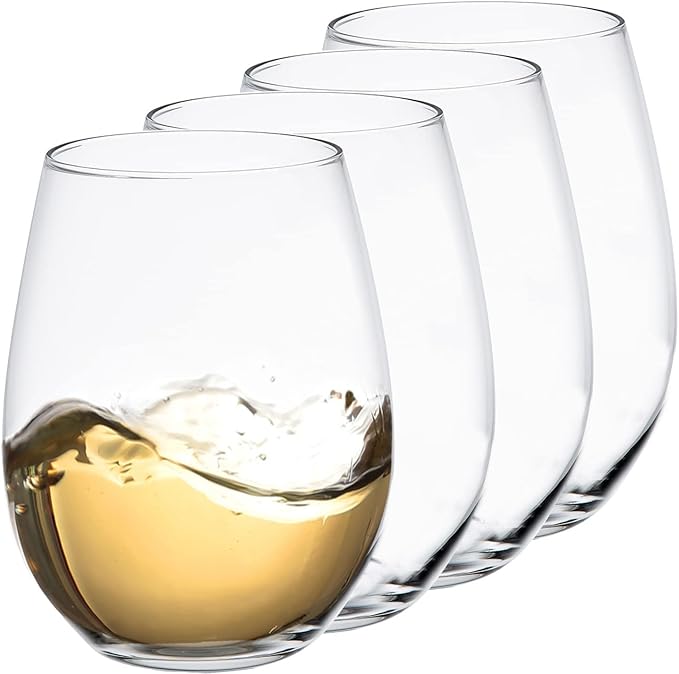 Wine Glasses for Red or White Wine (Set of 4), 18-Ounces, Large Wine Glasses for Cabernet, Pinot Noir, Burgundy, Bordeaux (clear)