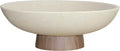 Modern Resin Pedestal Bowl – Large Fruit Bowl for Kitchen Counter, Catch All Bowl for Entryway Table, Stylish Key Bowl & Dining Centerpiece, Brown