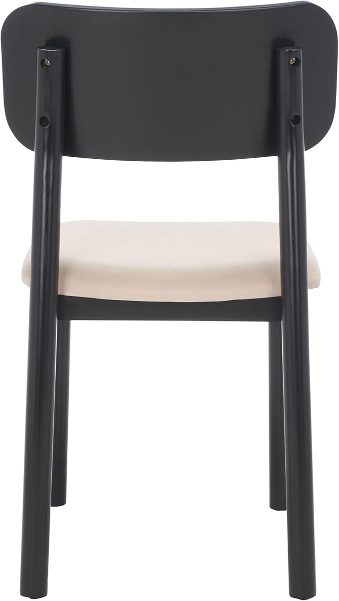 SAFAVIEH Home Collection Egon Coastal Black/White Dining Chair Set of 2