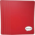 Nikalaz Set of 6 Placemats Made of Recycled Leather (Christmas Red, 18"x13")
