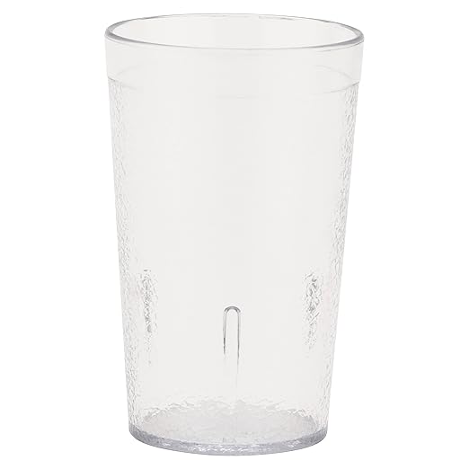 G.E.T. Unbreakable Stackable Restaurant Plastic Tumbler / Cup (Set of 4) 5 Ounce Clear | For Restaurants and Home, Dishwasher Safe, BPA Free