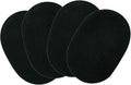 Braided Placemats Set of 4 Cotton Fabric Oval Table Mats Non Slip Washable 16 * 12 inch Oval Place Mats, 4 Pack Black Rope Woven Placemats