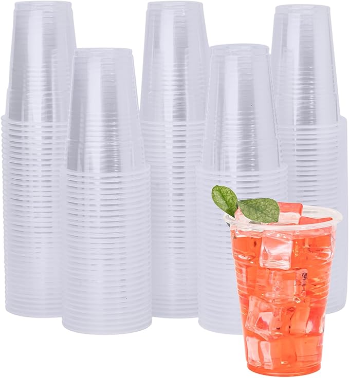 YEEHAW 9 oz Plastic Cups, 2000 Pack - Clear Disposable Drinking Water Cups for Cold Beverages, Ideal for Party