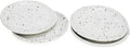 roro Ceramic Canape Plates, Set of 4, Matte White with Dark Speckles, Handmade, 5 Inches Wide
