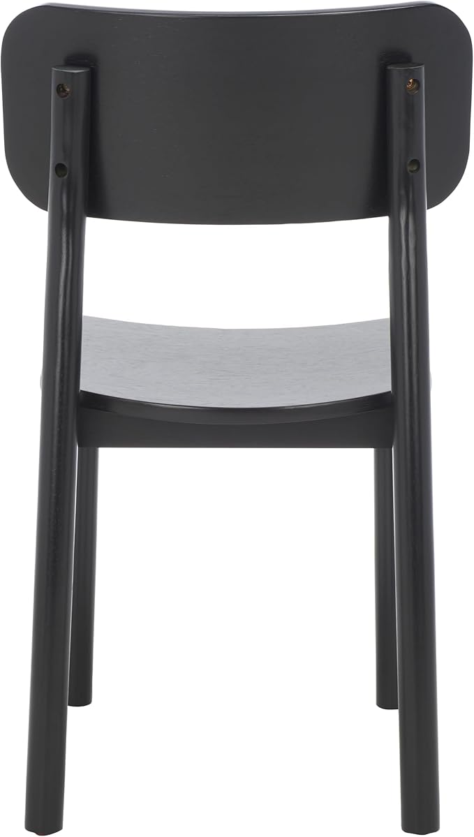 SAFAVIEH Home Collection Egon Coastal Black/Natural Dining Chair Set of 2
