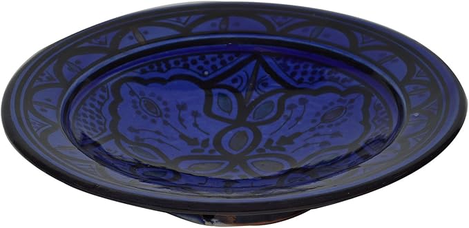 Ceramic Plates Moroccan Handmade Appetizer Tapas Serving Decorative 10 inches Round