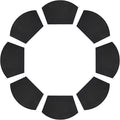 SHACOS Wedge Placemats Set of 8 Woven Vinyl Placemats for Small Round Table Place Mats Wipe Clean Non Slip Table Mats, Black