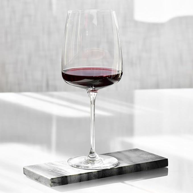 Krosno Red Wine Glasses, Set of 4, 20.3 oz, Modern Collection, Versatile and Durable Crystalline Glass, Pristine Clarity and Long-Lasting Shine, Dishwasher Safe, Made in Europe